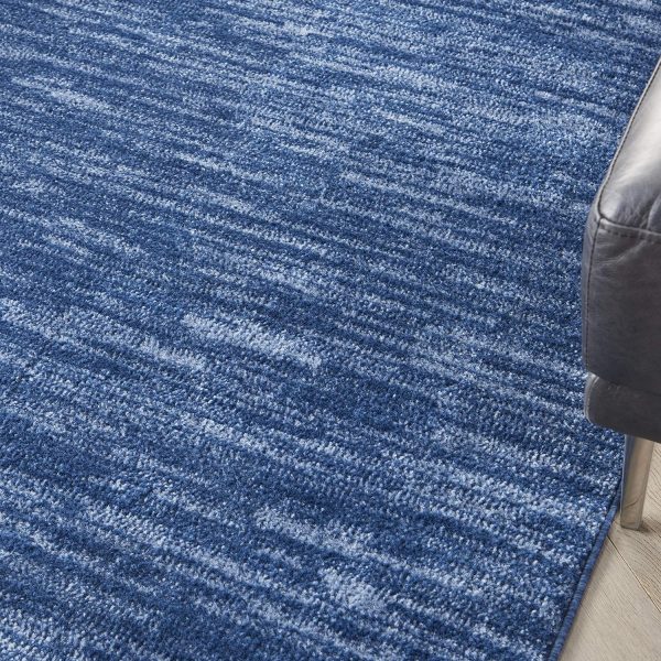 Nourison Home Essentials 4' x 6' Navy Blue Fabric Outdoor Area Rug (4' x 6') - Image 2