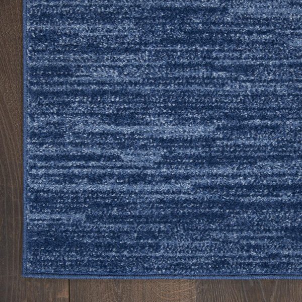 Nourison Home Essentials 4' x 6' Navy Blue Fabric Outdoor Area Rug (4' x 6') - Image 6