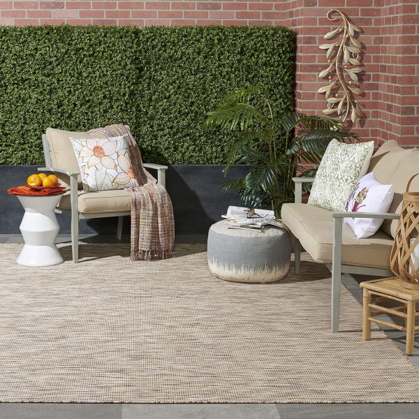 Nourison Positano Indoor-Outdoor Beige 8' x 10' Area Rug, Easy Cleaning, Non Shedding, Bed Room, Living Room, Dining Room, Backyard, Deck, Patio (8x10) - Image 3